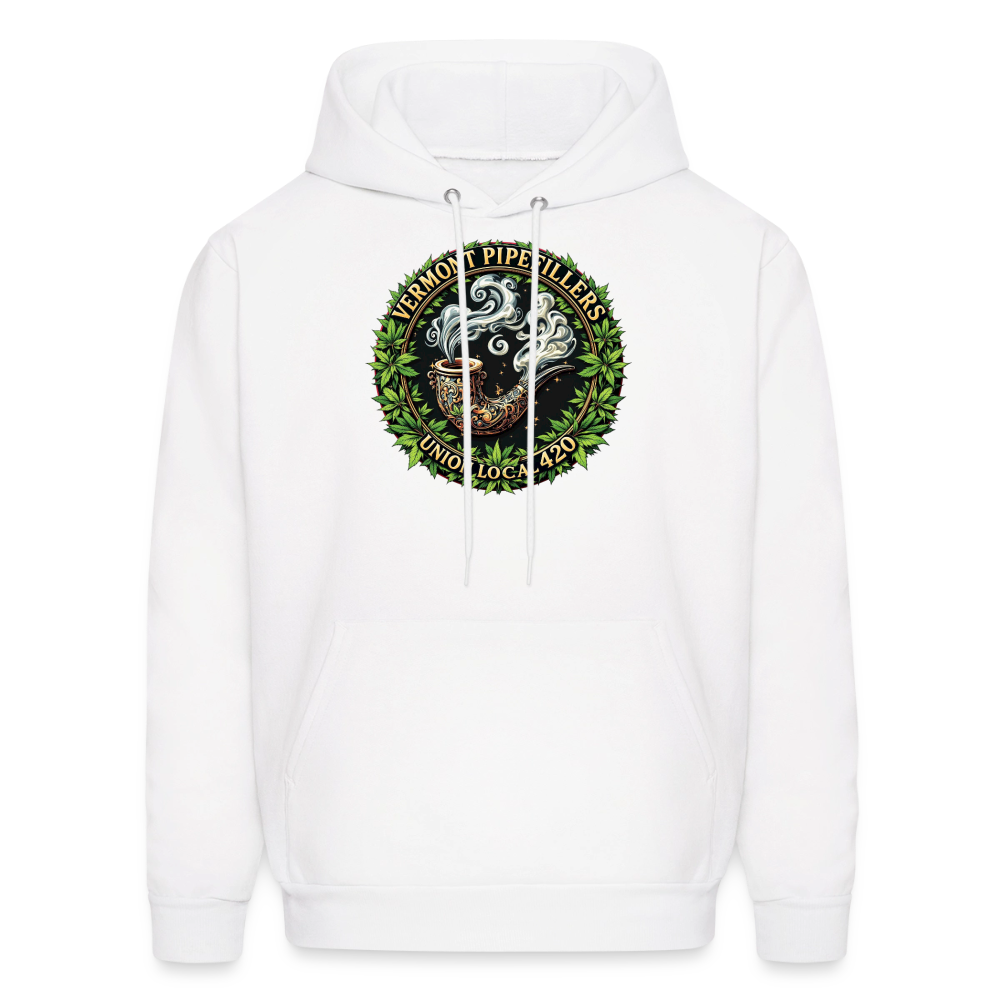VERMONT PIPEFILLERS LOCAL 420 Men's Hoodie - white