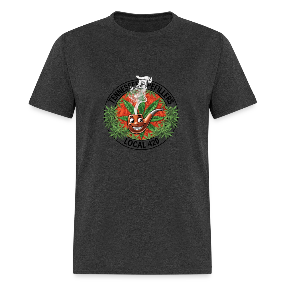 TENNESSEE PIPEFILLERS LOCAL 420 Men's T-Shirt - heather black