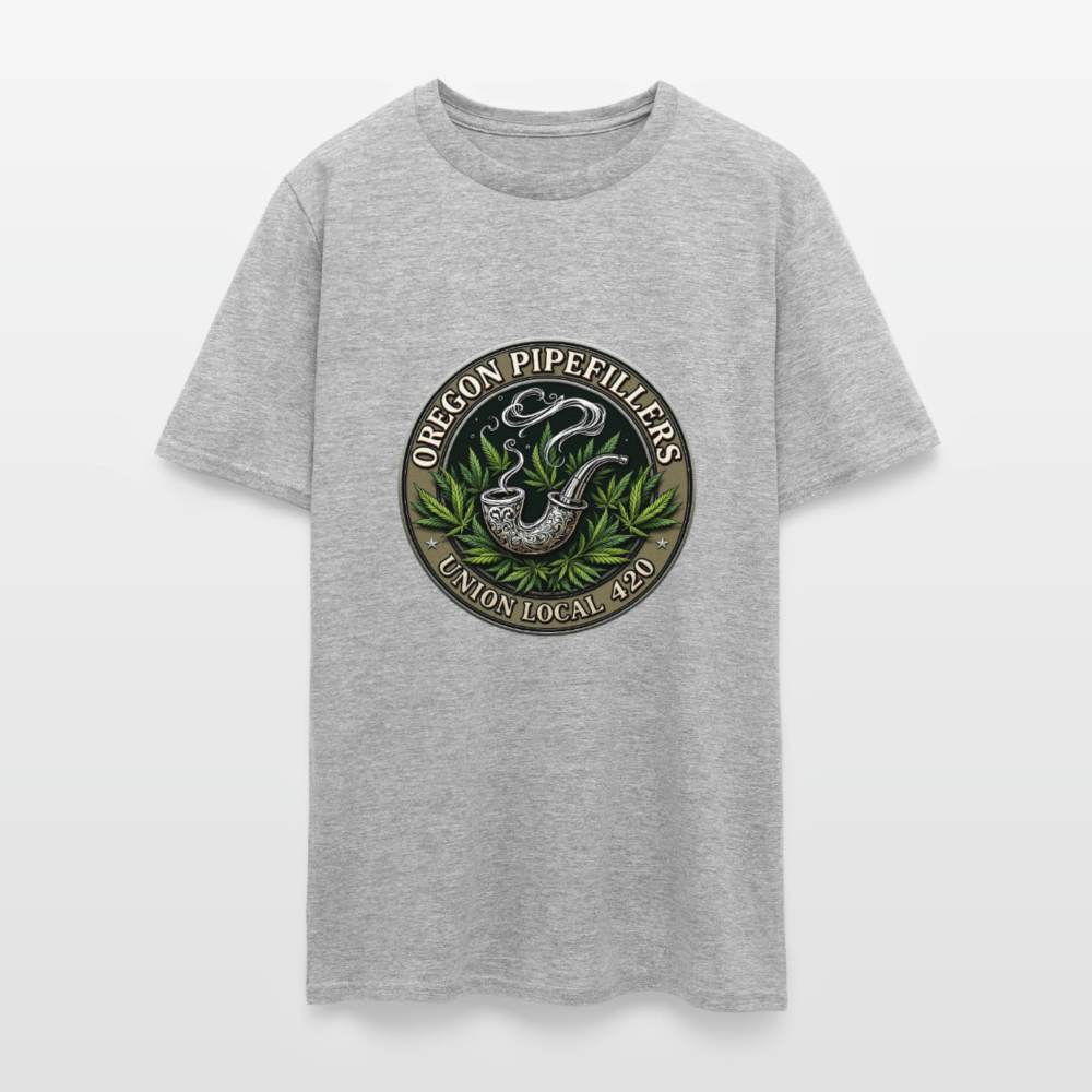 OREGON PIPEFILLERS UNION LOCAL 420 Men's T-Shirt - heather gray