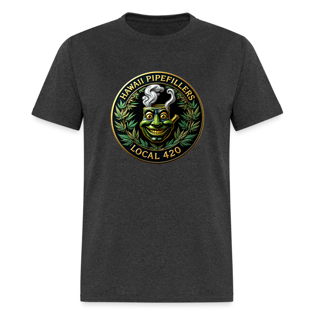 HAWAII PIPEFILLERS LOCAL 420 Men's T-Shirt - heather black