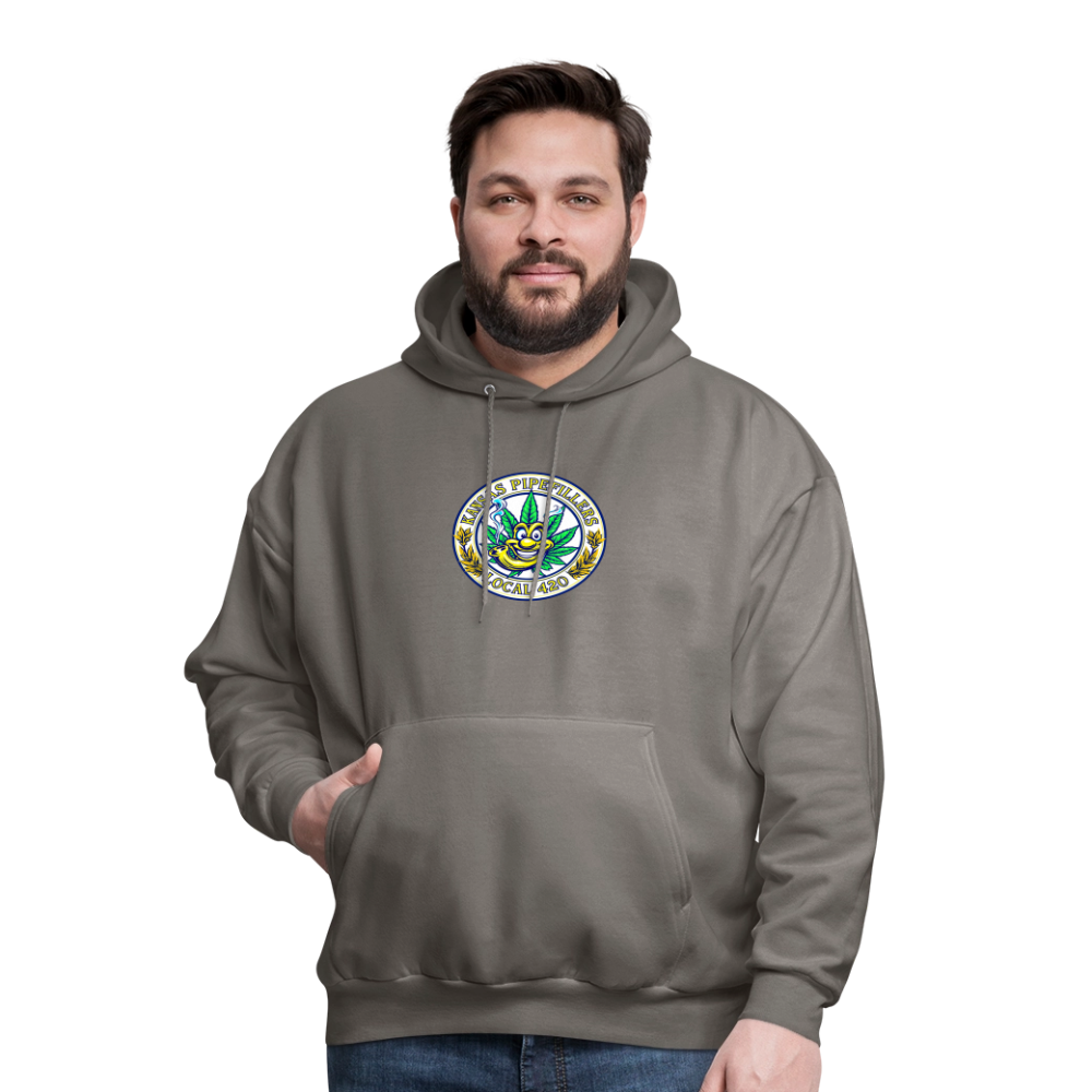 KANSAS PIPEFILLERS LOCAL 420 F/B DESIGNS Men's Hoodie - asphalt gray