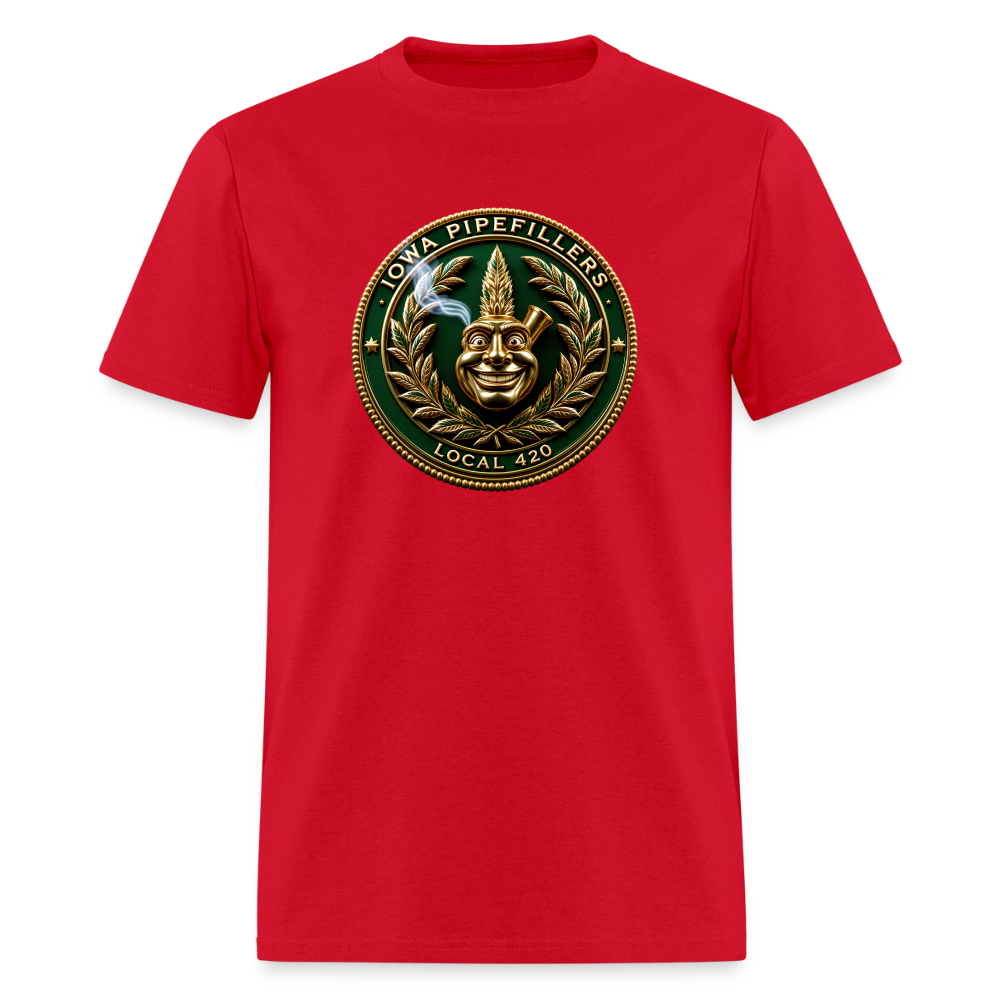 IOWA PIPEFILLERS LOCAL 420 F/B DESIGN Men's T-Shirt - red