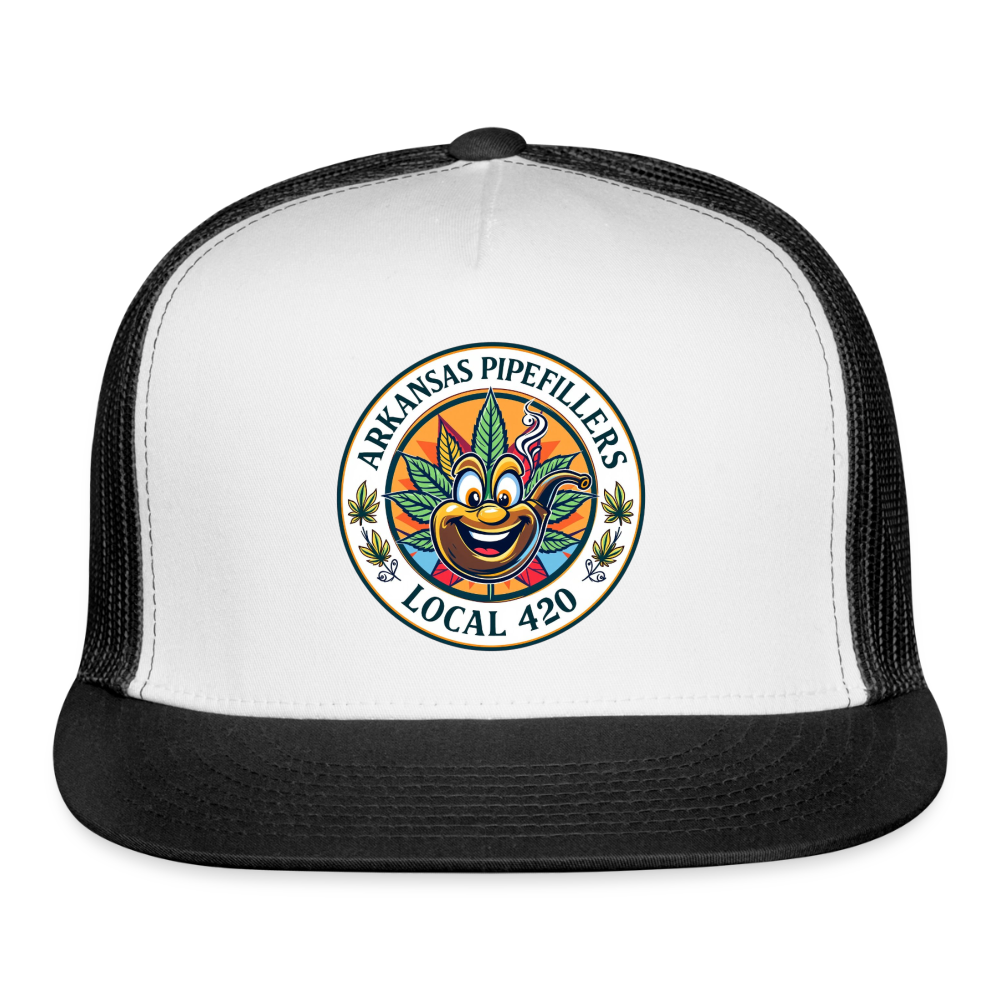 ARKANSAS PIPEFILLERS LOCAL 420 Trucker Hat - white/black
