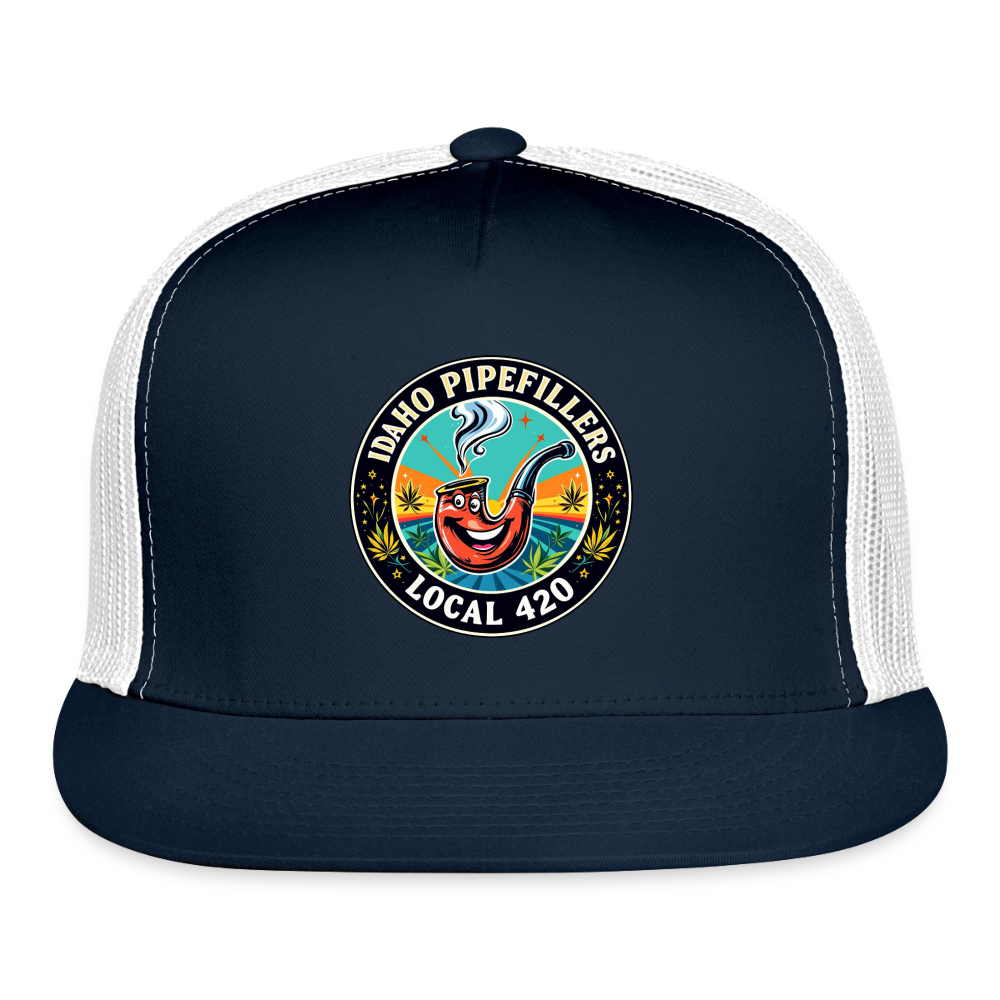 IDAHO PIPEFILLERS LOCAL 420 Trucker Hat - navy/white