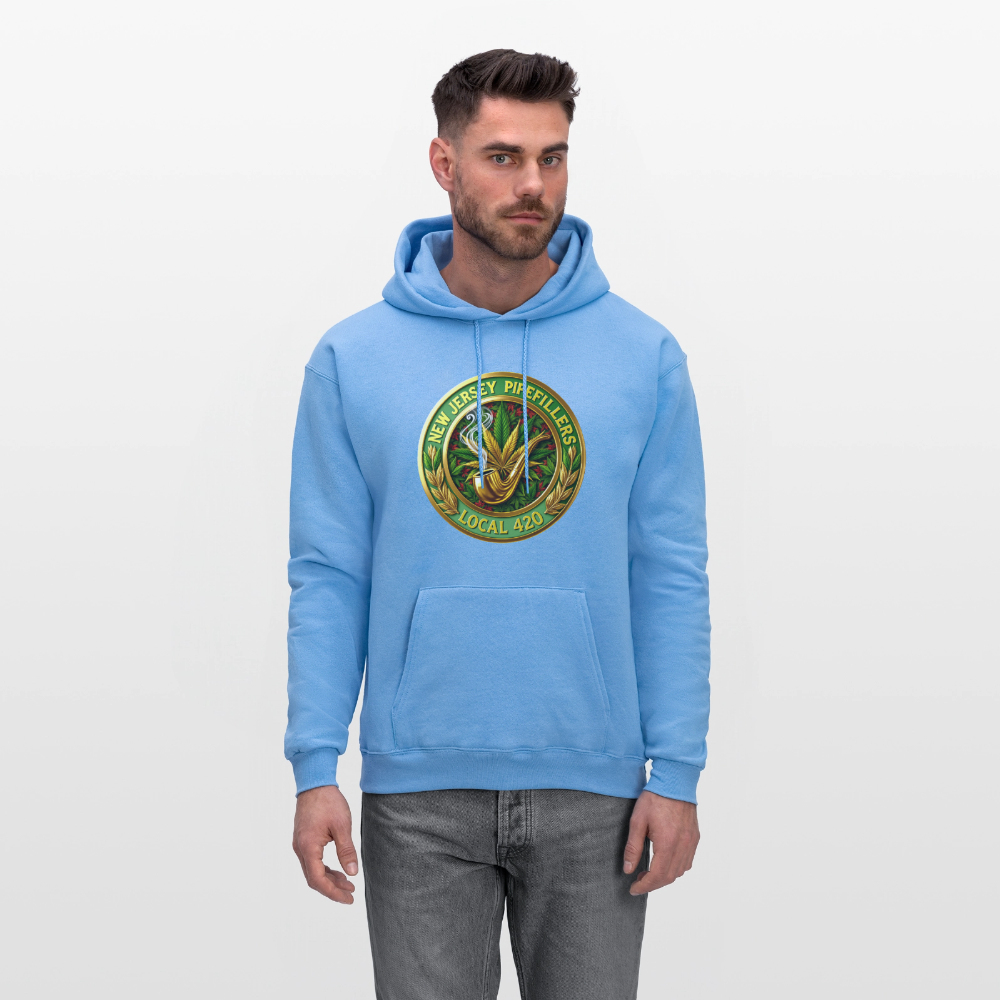 NEW JERSEY PIPEFILLERS LOCAL 420 Men's Hoodie - carolina blue