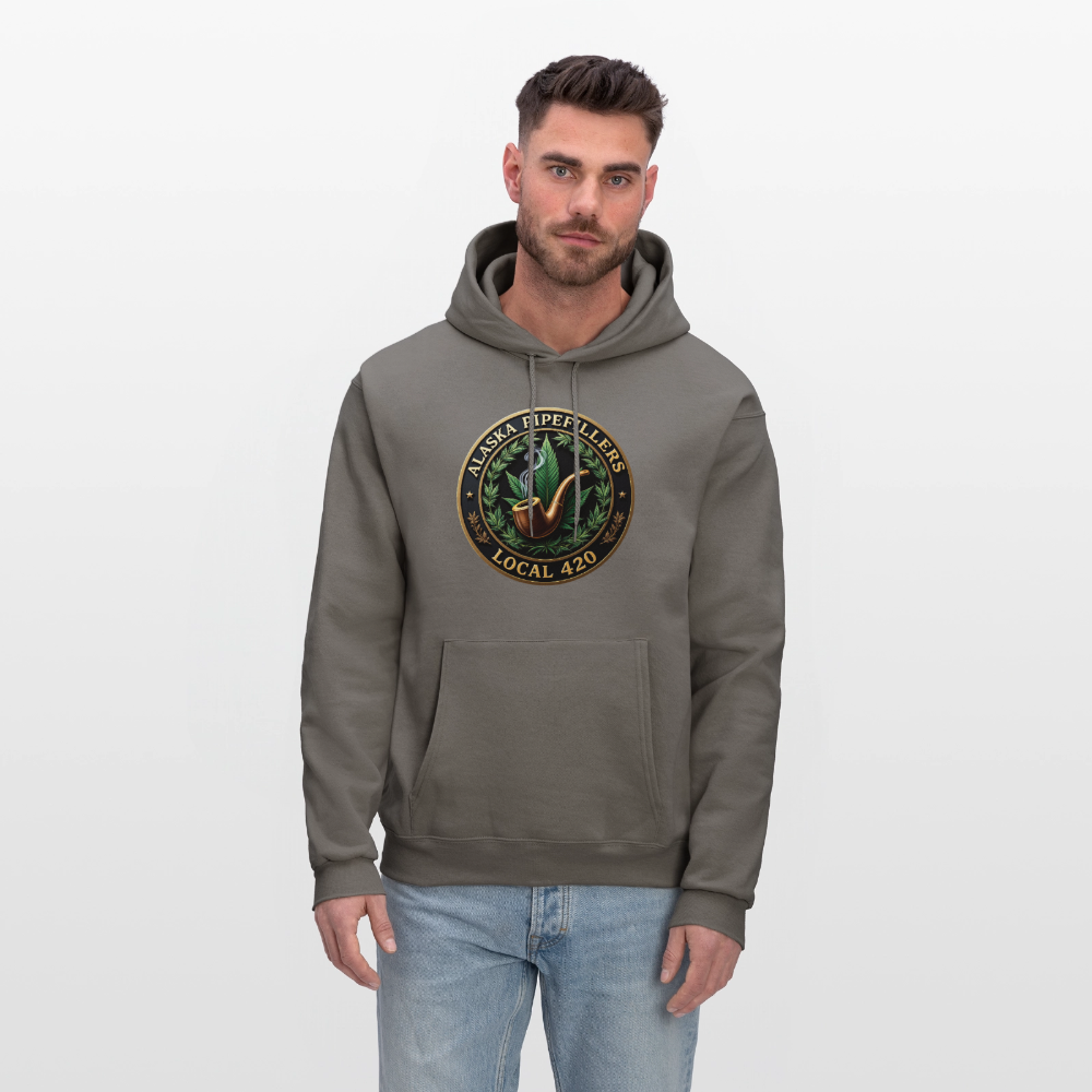 ALASKA PIPEFILLERS LOCAL 420 F/B DESIGN Men's Hoodie - asphalt gray