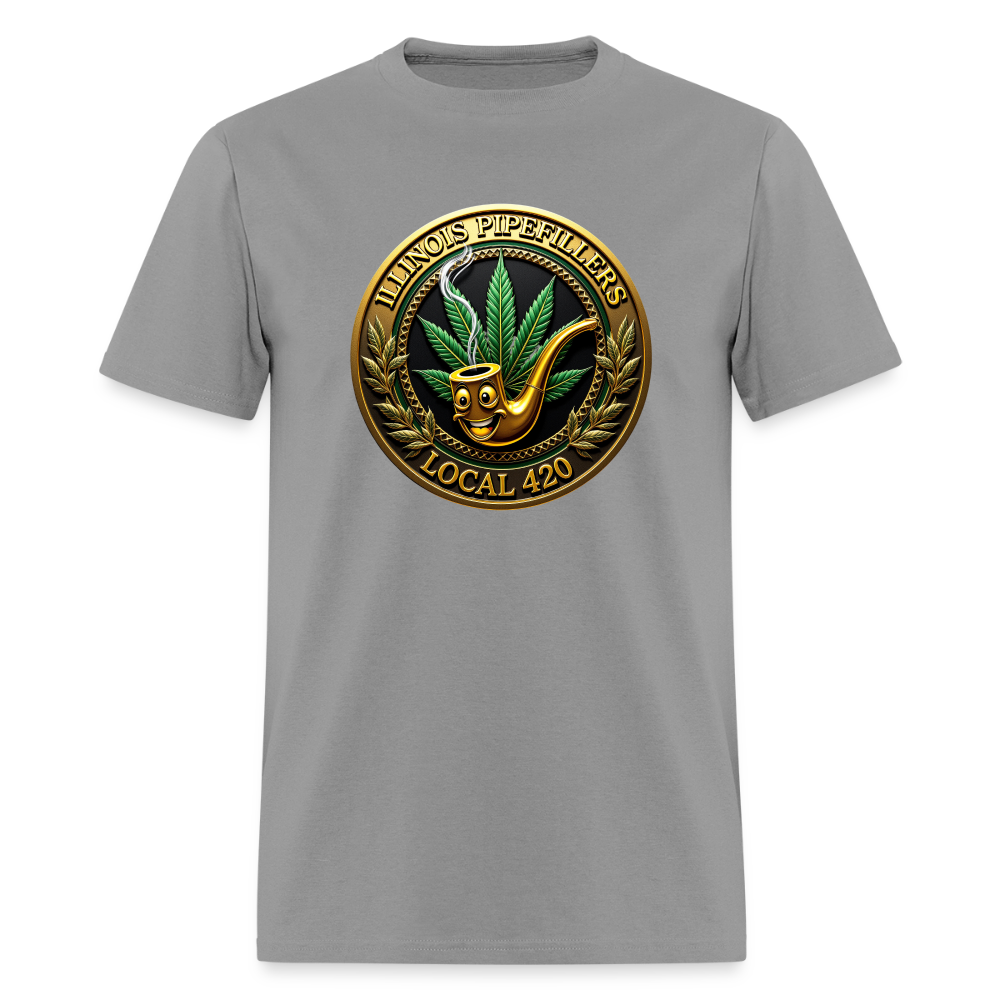 ILLINOIS PIPEFILLERS LOCAL 420 F/B EMBLEMS Men's T-Shirt - rock