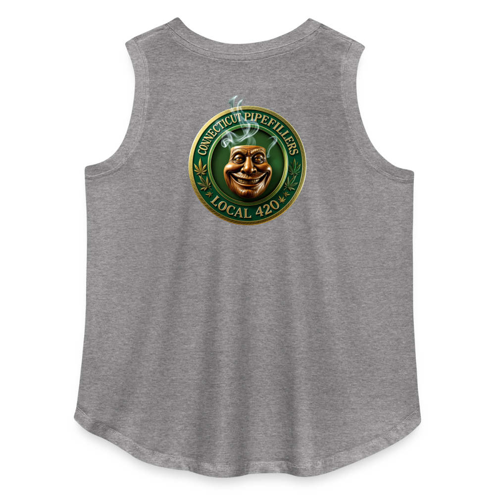 CONNECTICUT PIPEFILLERS LOCAL 420 F/B DESIGN Women's Curvy Relaxed Tank Top - granite heather 