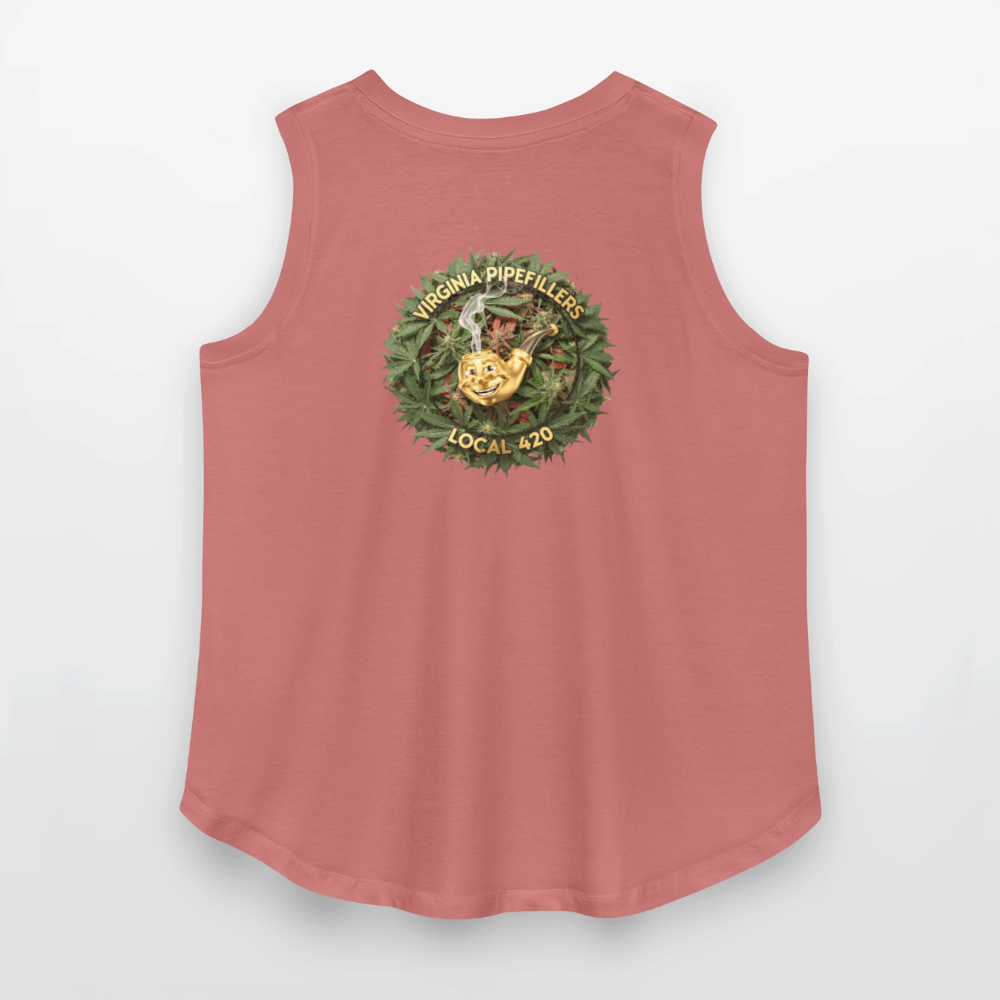 VIRGINIA PIPEFILLERS LOCAL 420 F/B DESIGN Women's Curvy Relaxed Tank Top - mauve