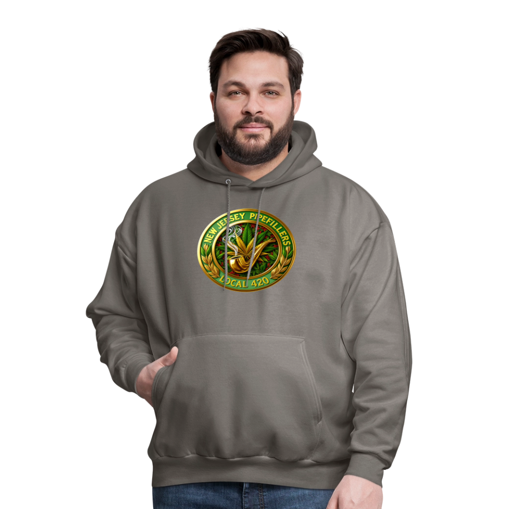 NEW JERSEY PIPEFILLERS LOCAL 420 Men's Hoodie - asphalt gray