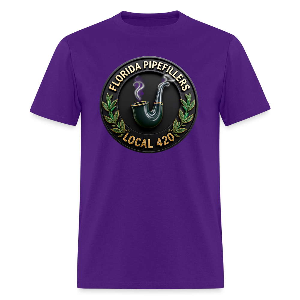 FLORIDA PIPEFILLERS LOCAL 420 F/B DESIGN Men's T-Shirt - purple