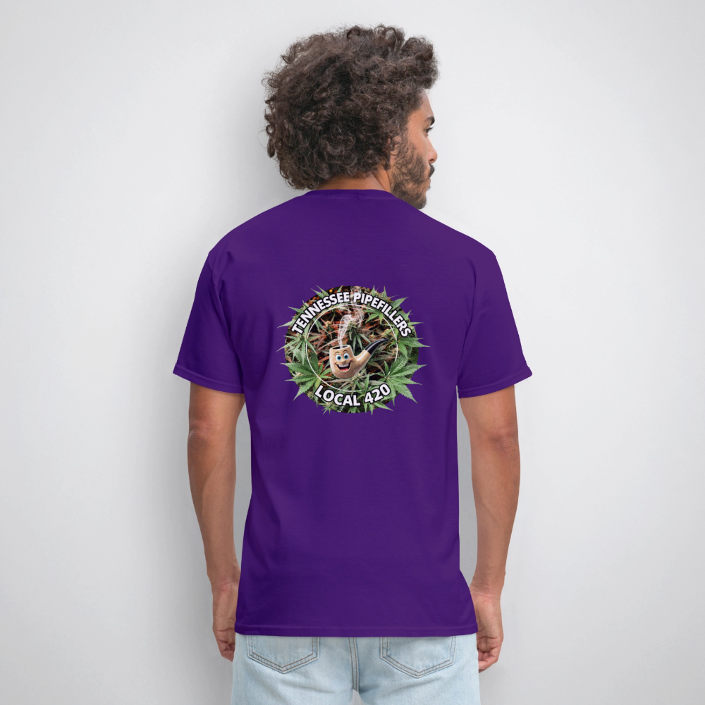 TENNESSEE PIPEFILLERS LOCAL 420 F/B DESIGN Men's T-Shirt - purple