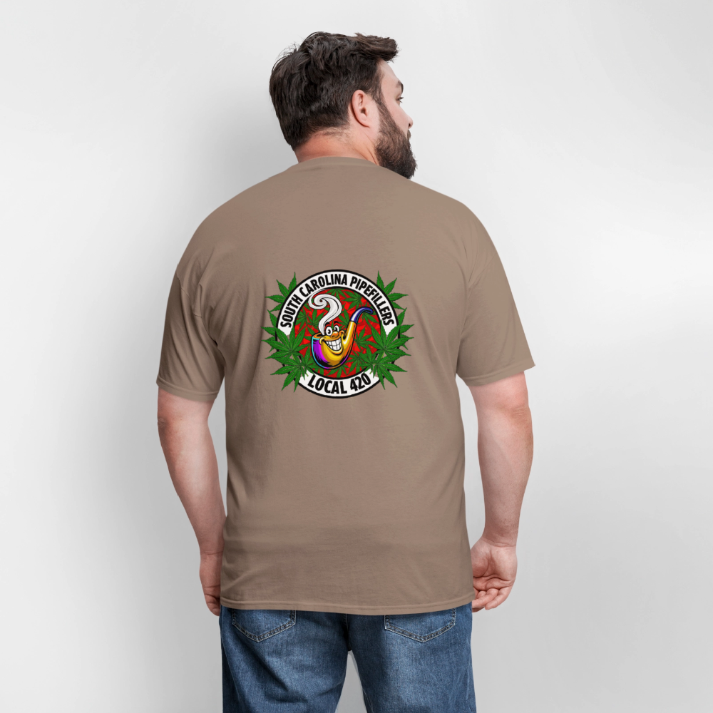 SOUTH CAROLINA PIPEFILLERS LOCAL 420 F/B DESIGN Men's T-Shirt - safari