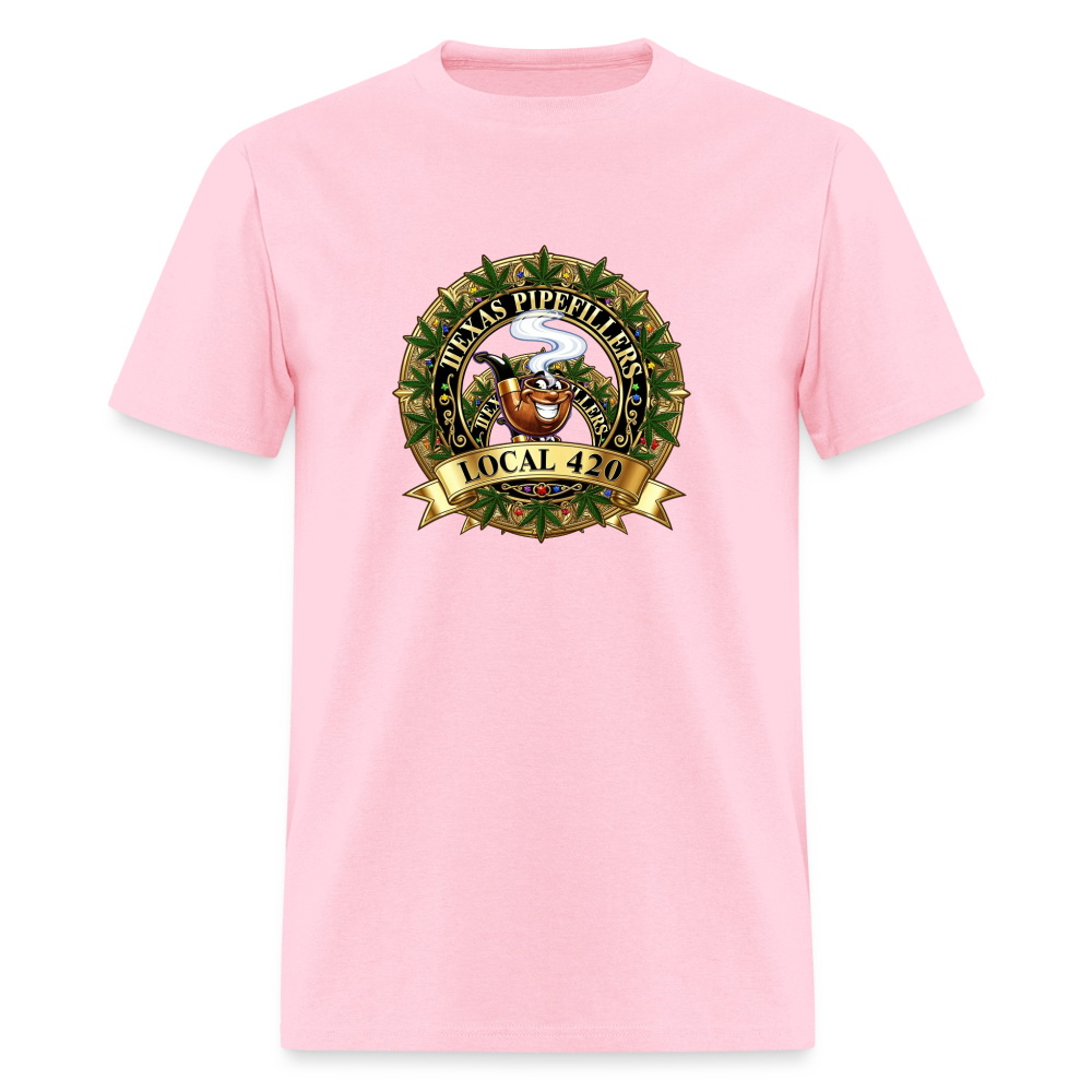 TEXAS PIPEFILLERS LOCAL 420 F/B DESIGN Men's T-Shirt - pink
