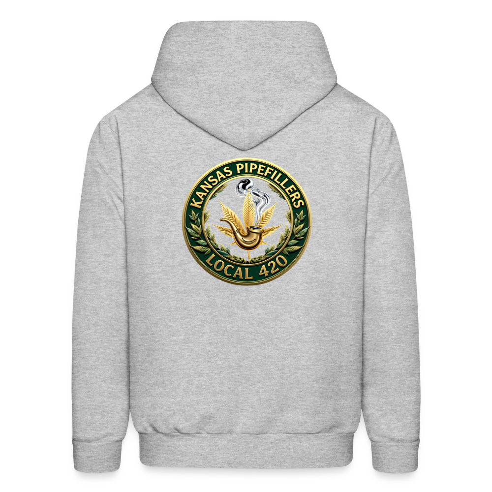 KANSAS PIPEFILLERS LOCAL 420 F/B DESIGNS Men's Hoodie - heather gray