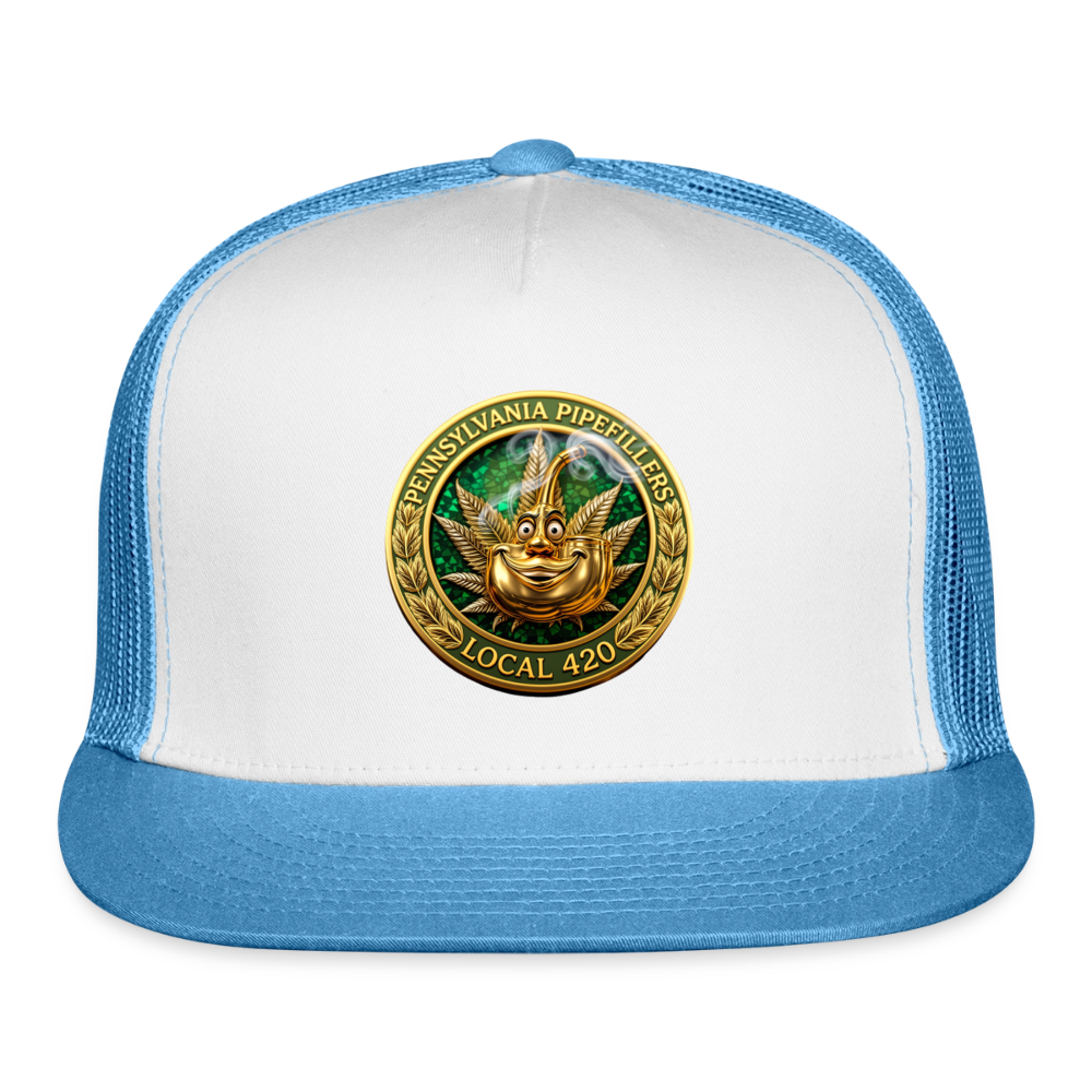 PENNSYLVANIA PIPEFILLERS LOCAL 420 Trucker Hat - white/blue