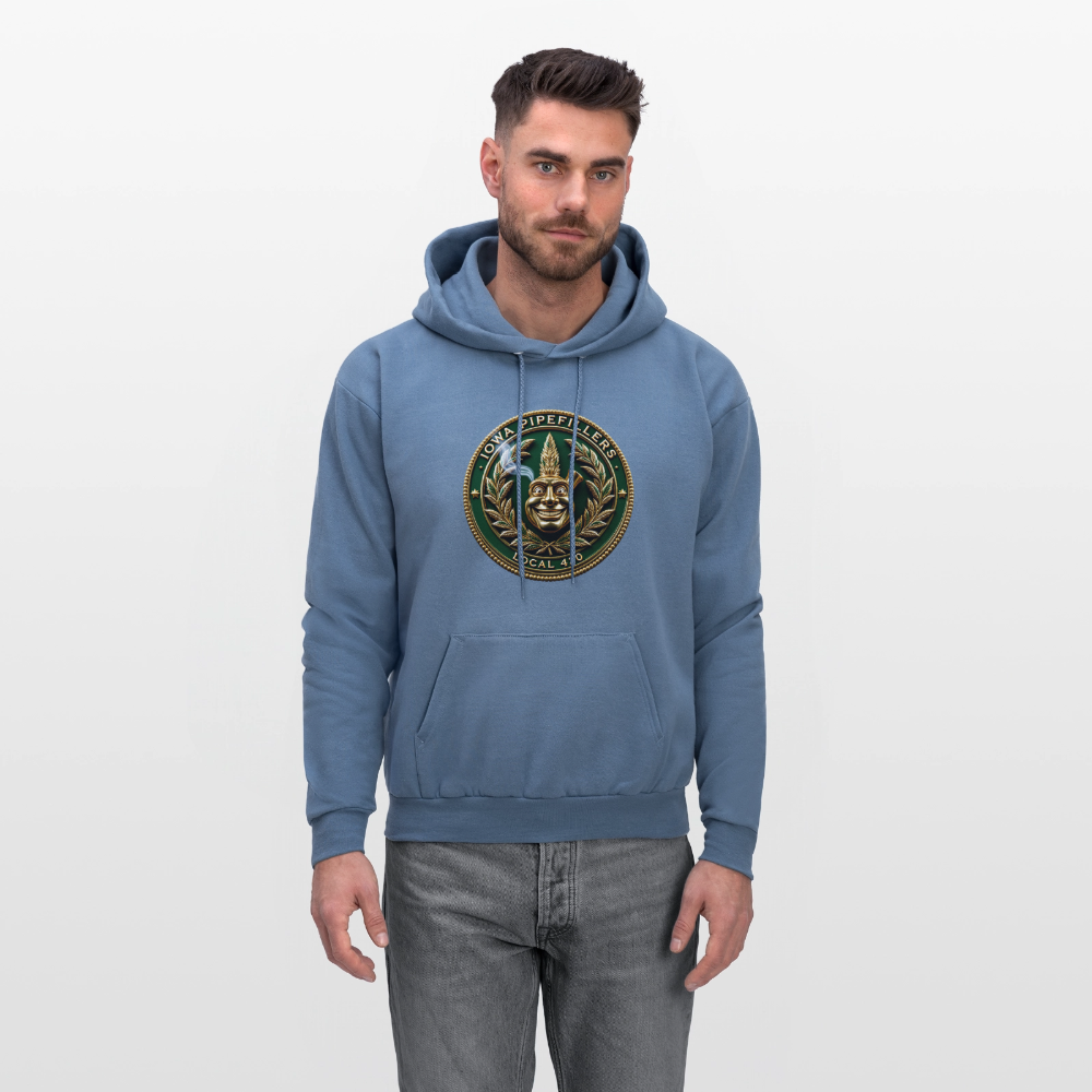 IOWA PIPEFILLERS LOCAL 420 Men's Hoodie - denim blue