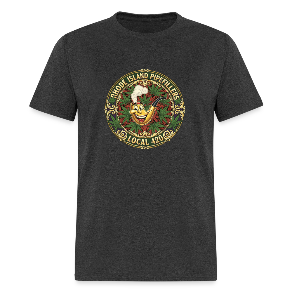 TEXAS PIPEFILLERS LOCAL 420 Men's T-Shirt - heather black