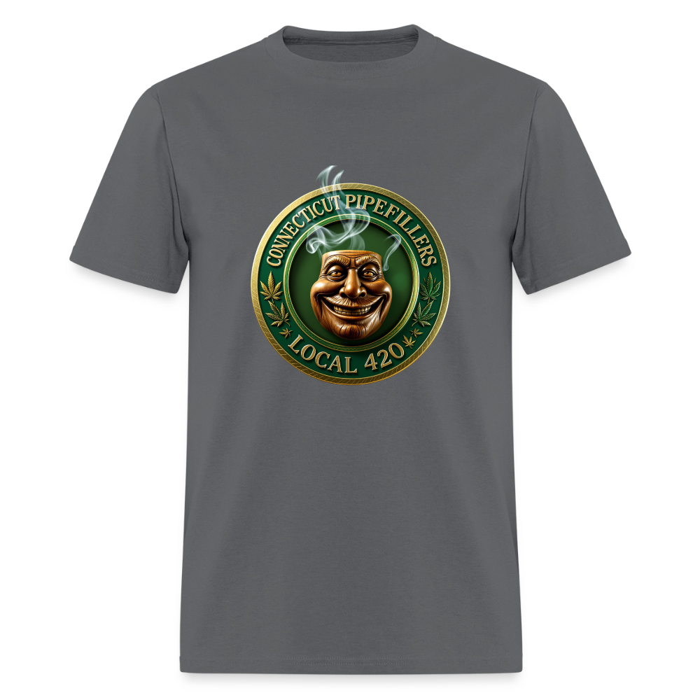 CONNECTICUT PIPEFILLERS LOCAL 420 F/B DESIGN Men's T-Shirt - charcoal