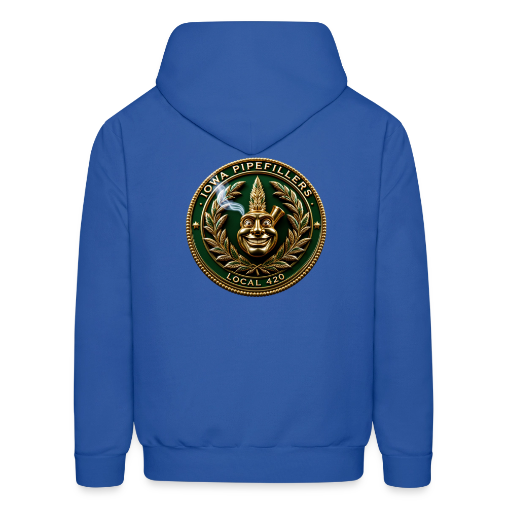 IOWA PIPEFILLERS LOCAL 420 F/B DESIGN Men's Hoodie - royal blue