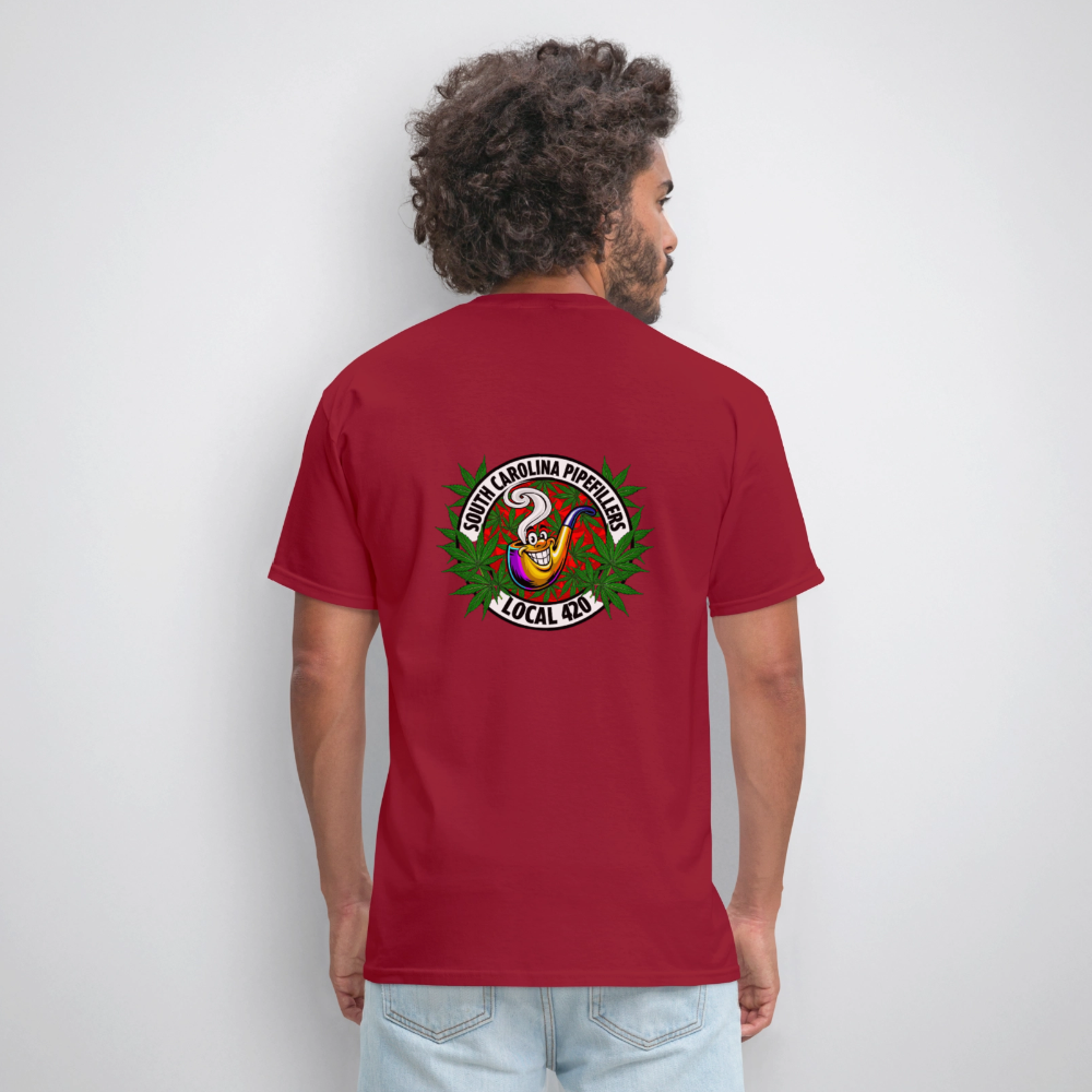 SOUTH CAROLINA PIPEFILLERS LOCAL 420 F/B DESIGN Men's T-Shirt - true red