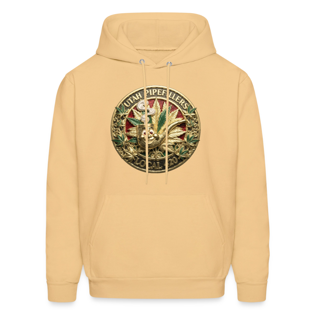 UTAH PIPEFILLERS LOCAL 420 Men's  Hoodie - light gold 