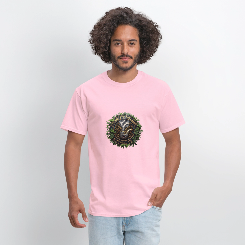MASSACHUSETTS PIPEFILLERS UNION LOCAL 420 Men's T-Shirt - pink