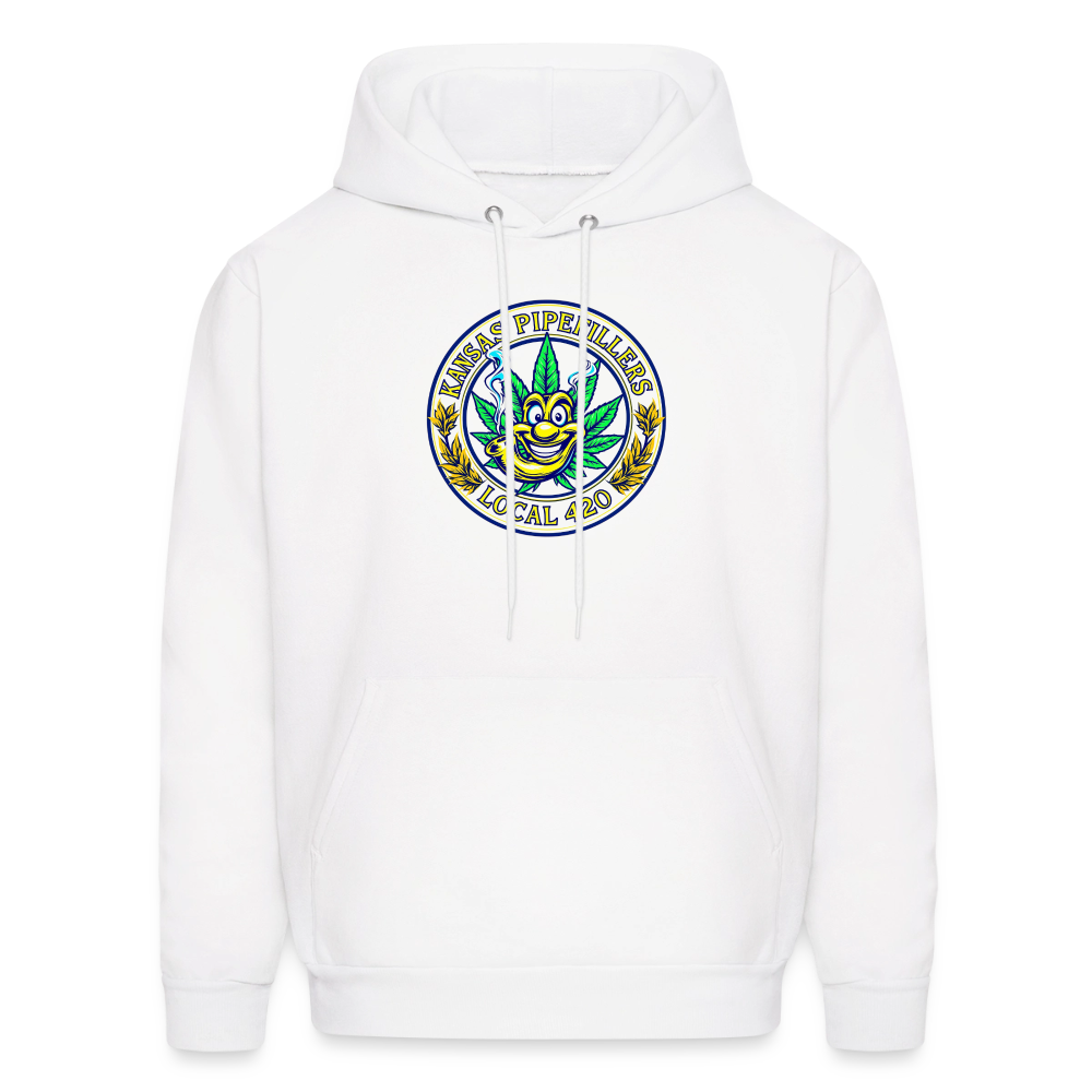 KANSAS PIPEFILLERS LOCAL 420 Men's Hoodie - white