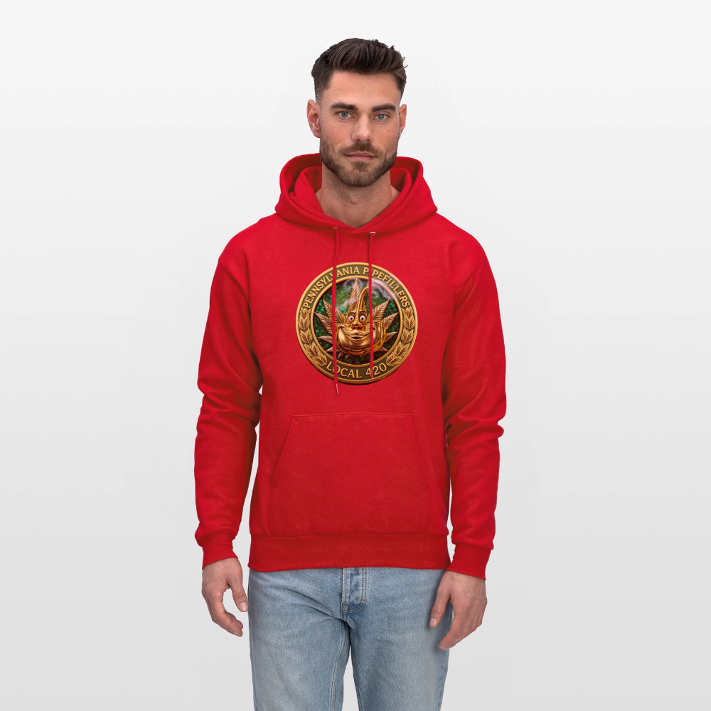 PENNSYLVANIA PIPEFILLERS LOCAL 420 F/B DESIGNS Men's Hoodie - red