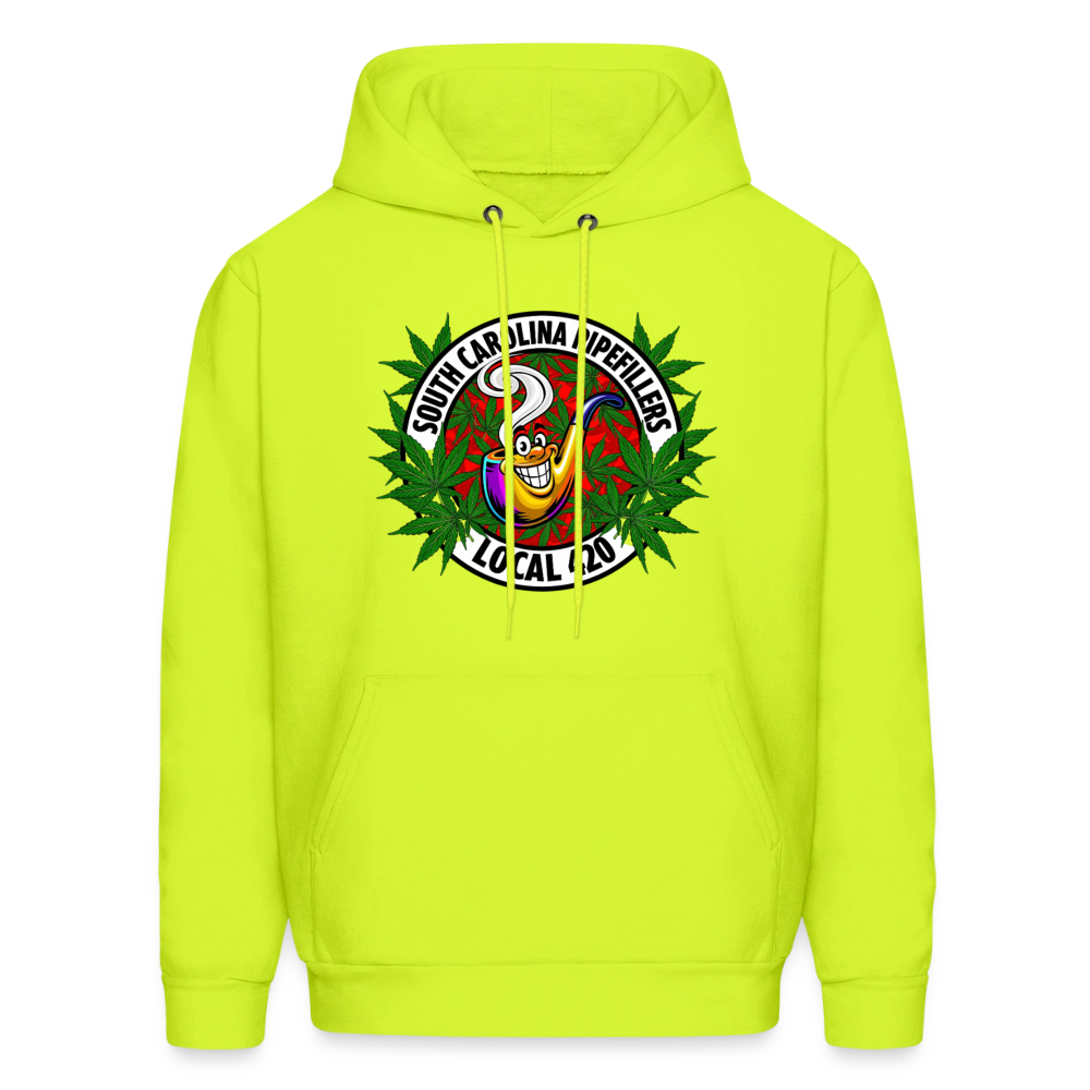 SOUTH CAROLINA PIPEFILLERS LOCAL 420 F/B DESIGN Men's Hoodie - safety green