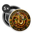 NEVADA PIPEFILLERS LOCAL 420 F/B DESIGN Union Buttons small 1'' (5-pack) - white