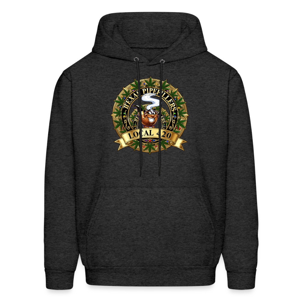 TEXAS PIPEFILLERS LOCAL 420 F/B DESIGN Men's Hoodie - charcoal grey