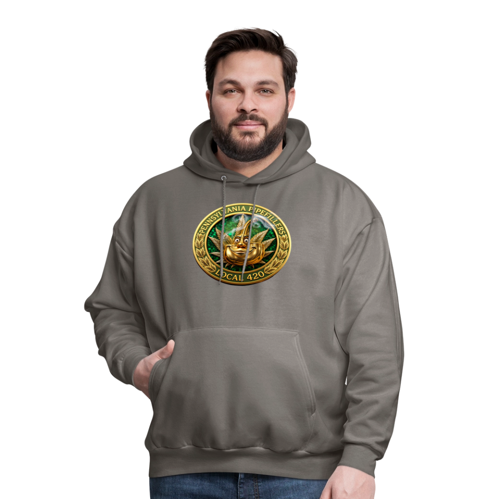 PENNSYLVANIA PIPEFILLERS LOCAL 420 F/B DESIGNS Men's Hoodie - asphalt gray