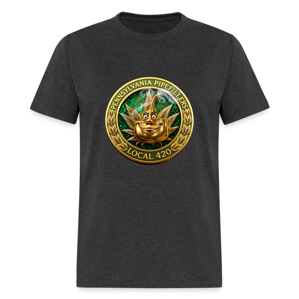 PENNSYLVANIA  PIPEFILLERS LOCAL 420 Men's T-Shirt - heather black