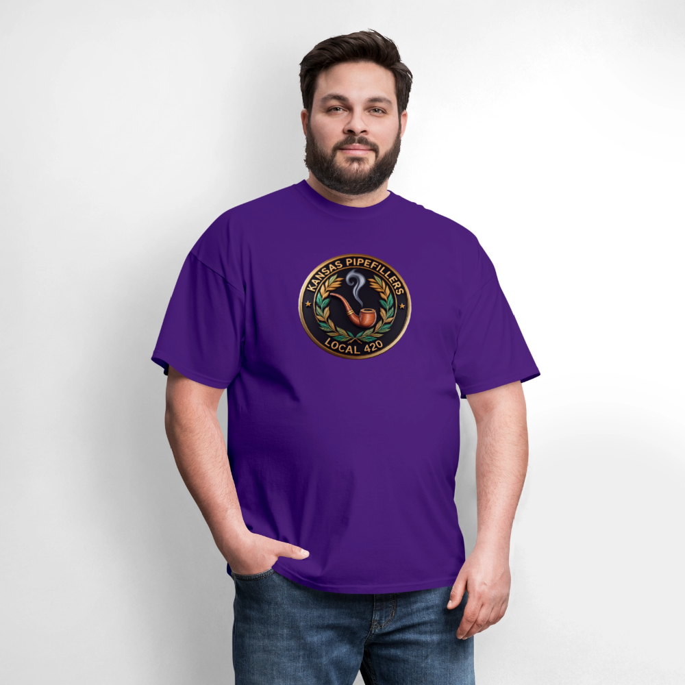 KANSAS PIPEFILLERS LOCAL 420 Men's T-Shirt - purple