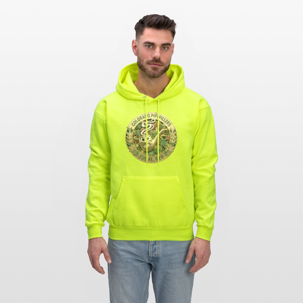 COLORADO PIPEFILLERS LOCAL 420 Men's Hoodie - safety green