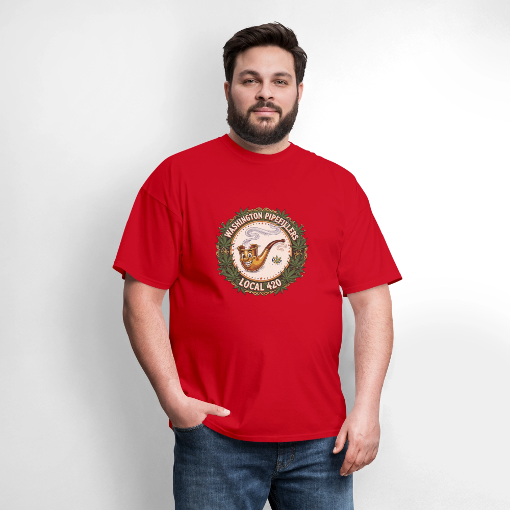 WASHINGTON PIPEFILLERS LOCAL 420 Men's T-Shirt - red