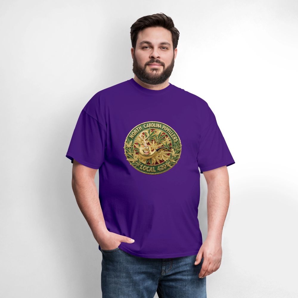 NORTH CAROLINA  PIPEFILLERS LOCAL 420 Men's T-Shirt - purple