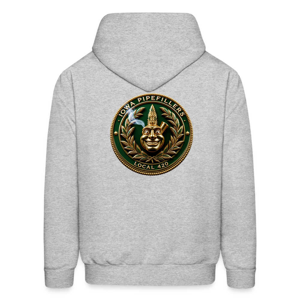 IOWA PIPEFILLERS LOCAL 420 F/B DESIGN Men's Hoodie - heather gray