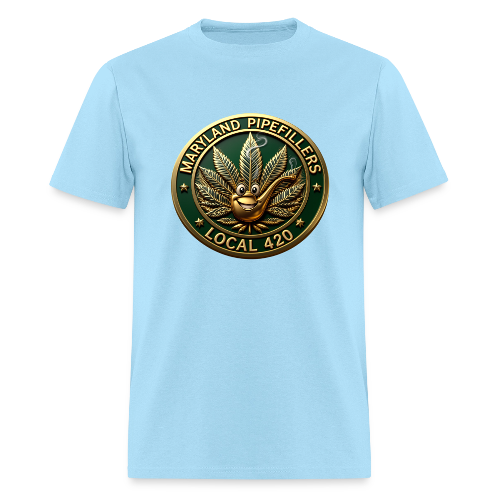 MARYLAND PIPEFILLERS LOCAL 420 Men's T-Shirt - powder blue