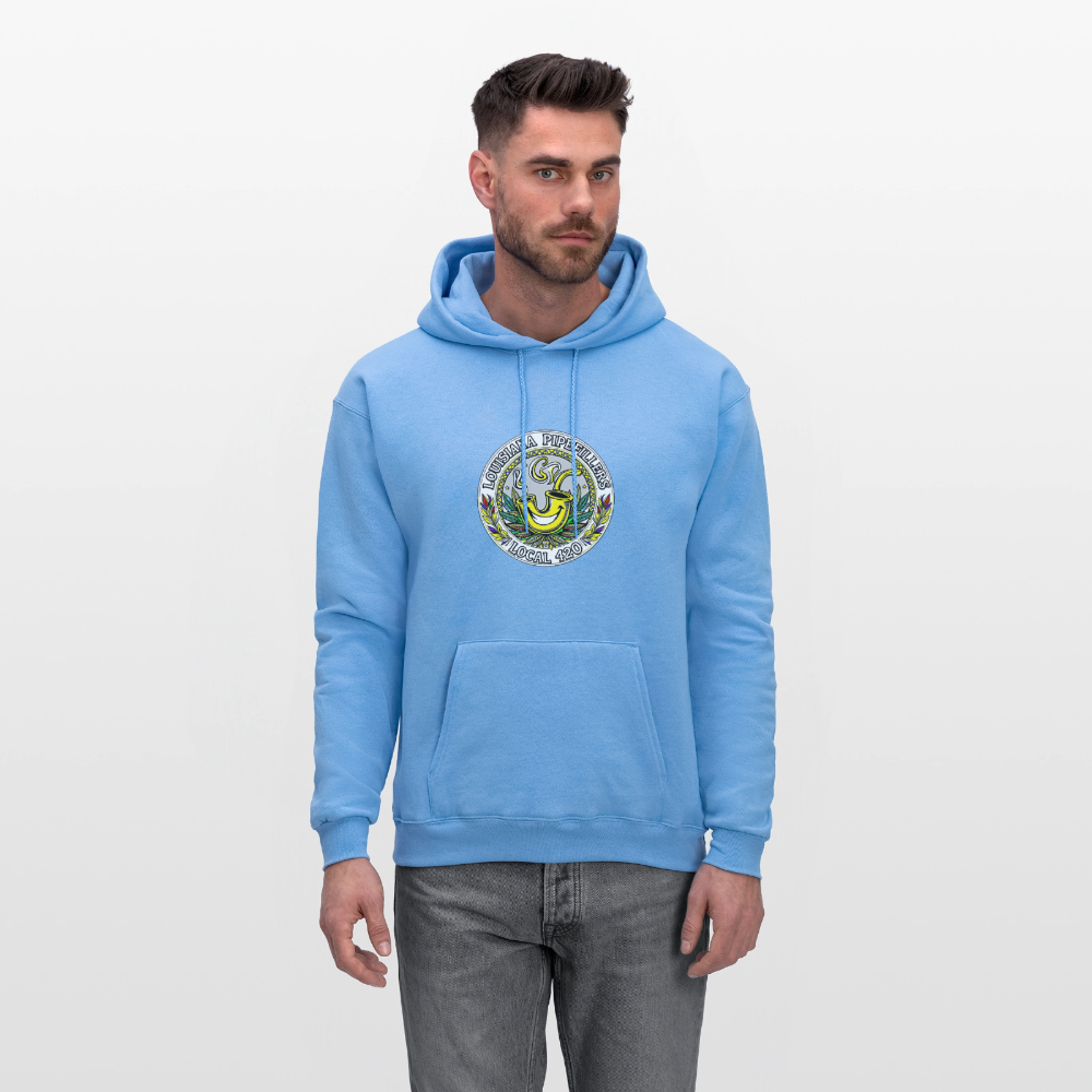 LOUISIANA PIPEFILLERS LOCAL 420 Men's Hoodie - carolina blue