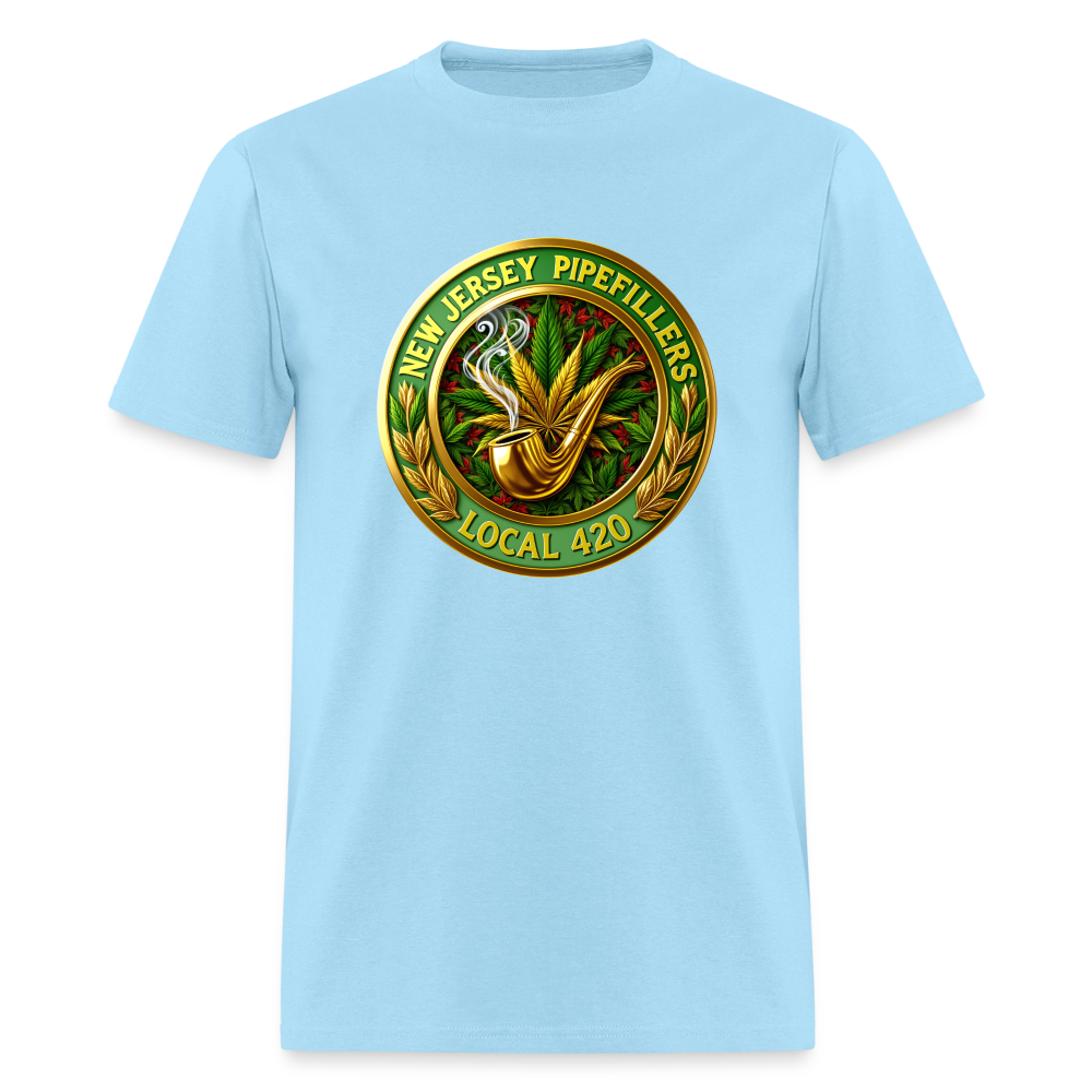 NEW JERSEY PIPEFILLERS LOCAL 420 F/B DESIGN Men's T-Shirt - powder blue