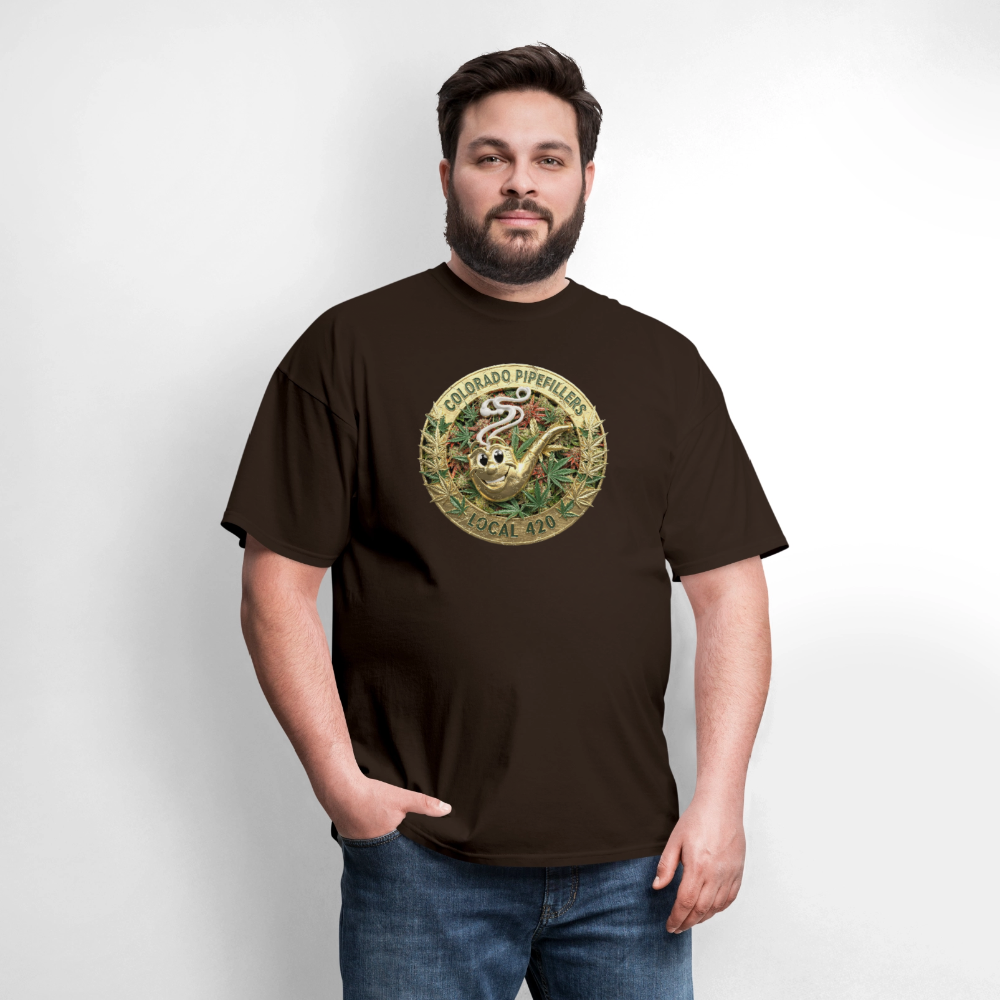 COLORADO PIPEFILLERS LOCAL 420 Men's T-Shirt - brown