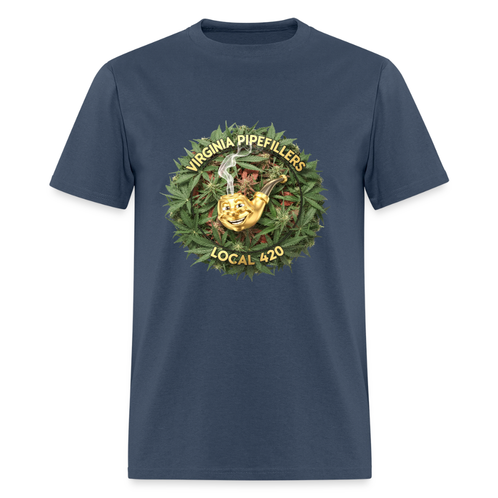 VIRGINIA PIPEFILLERS LOCAL 420 F/B DESIGN Men's T-Shirt -  blue dusk