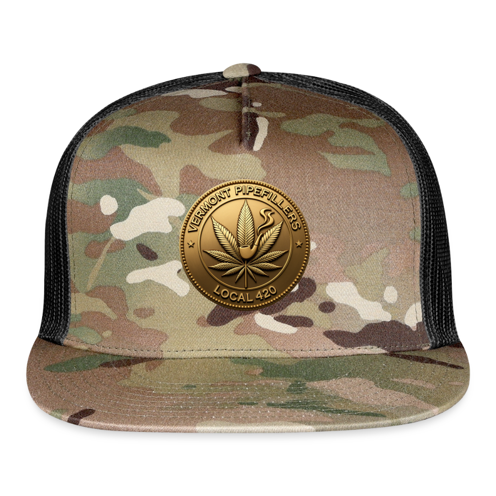 VERMONT PIPEFILLERS LOCAL 420 CAMO Trucker Hat - MultiCam\black