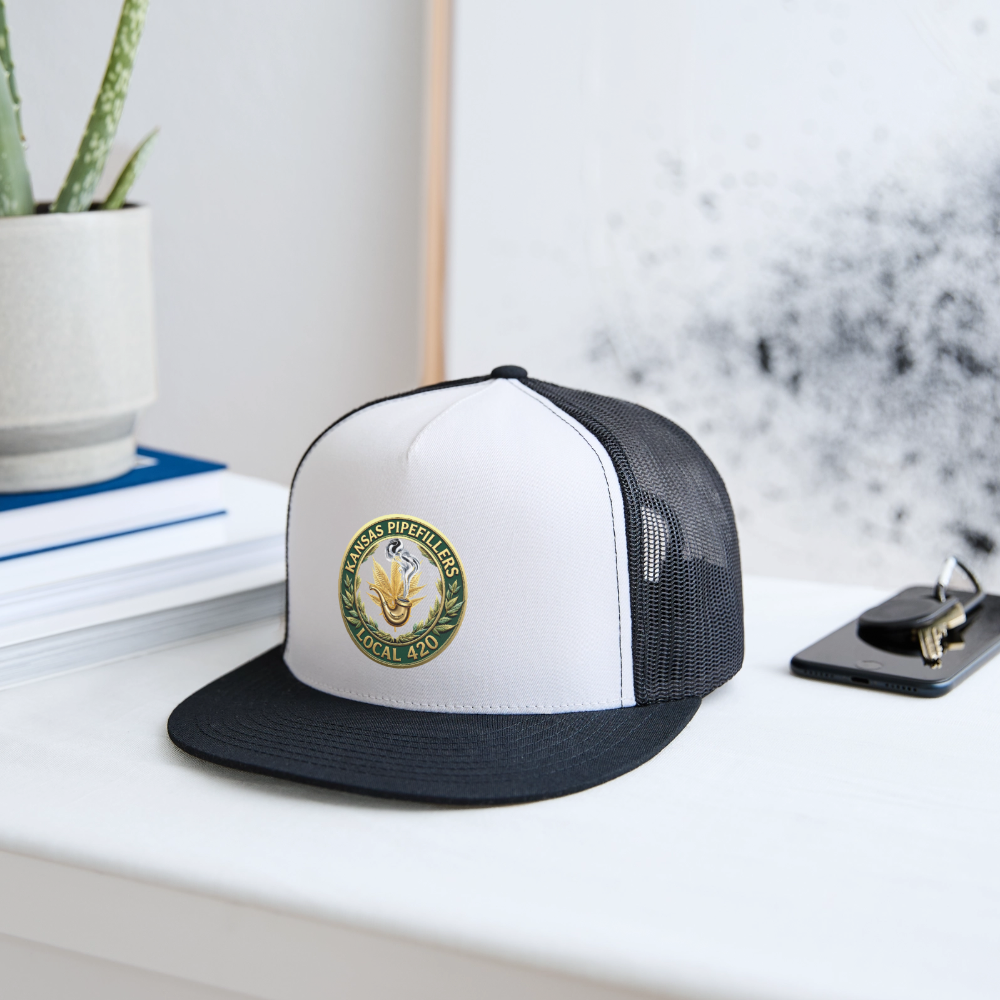 KANSAS PIPEFILLERS LOCAL 420 Trucker Hat - white/black