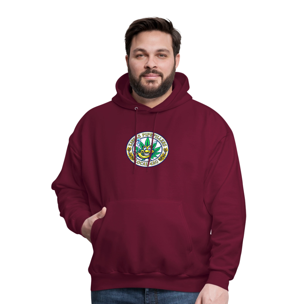 KANSAS PIPEFILLERS LOCAL 420 F/B DESIGNS Men's Hoodie - burgundy