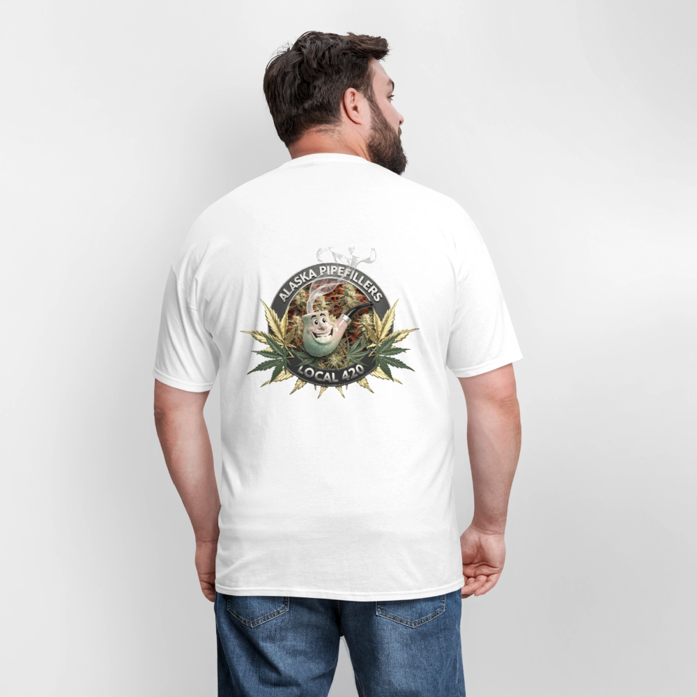 ALASKA PIPEFILLERS LOCAL 420 F/B DESIGN Men's T-Shirt - white