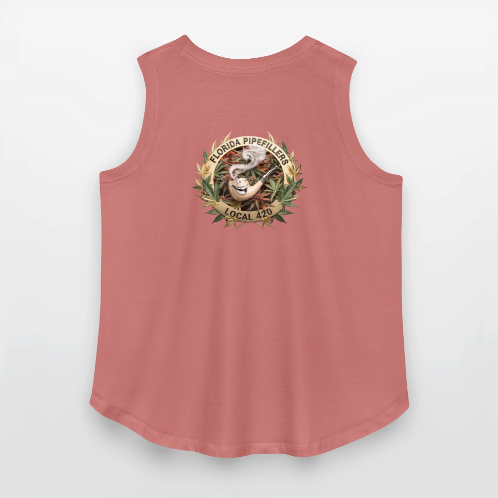 FLORIDA PIPEFILLERS LOCAL 420 F/B DESIGN Women's Curvy Relaxed Tank Top - mauve