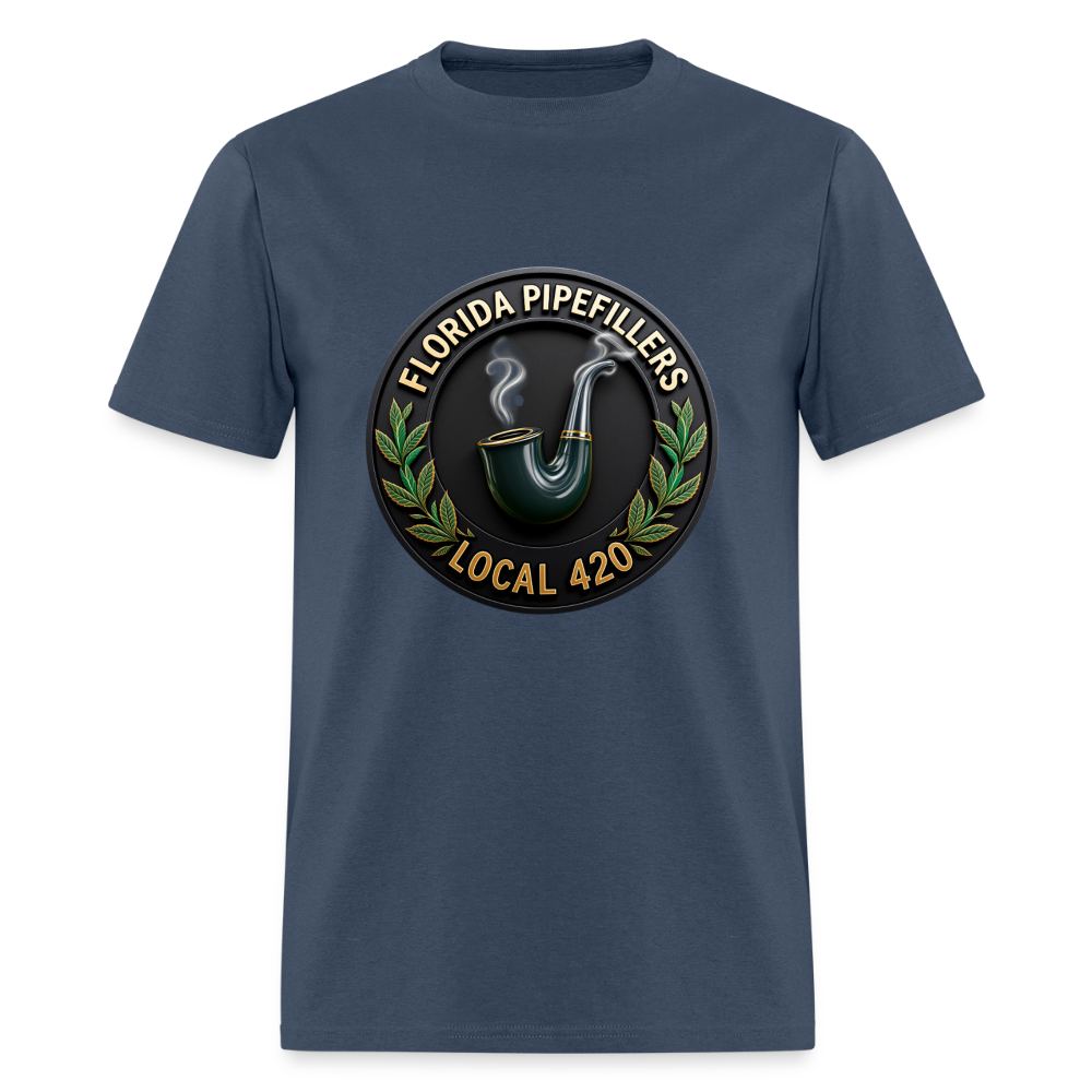 FLORIDA PIPEFILLERS LOCAL 420 Men's T-Shirt -  blue dusk